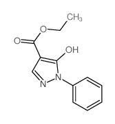 1H-Pyrazole-4-carboxylicacid, 5-hydroxy-1-phenyl-, ethyl ester结构式