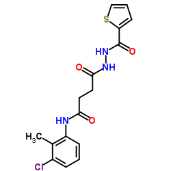 N-(3-Chloro-2-methylphenyl)-4-oxo-4-[2-(2-thienylcarbonyl)hydrazino]butanamide Structure