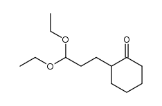 2-(3,3-diethoxypropyl)cyclohexanone Structure