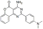 4-Amino-2-[p-(dimethylamino)phenyl]-5H-[1]benzopyrano[4,3-d]pyrimidin-5-one结构式