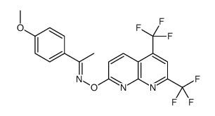 Ethanone, 1-(4-methoxyphenyl)-, O-[5,7-bis(trifluoromethyl)-1,8-naphthyridin-2-yl]oxime (9CI) structure