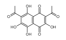 2,7-Diacetyl-3,5,6,8-tetrahydroxy-1,4-naphthoquinone Structure