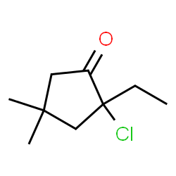 Cyclopentanone,2-chloro-2-ethyl-4,4-dimethyl-结构式