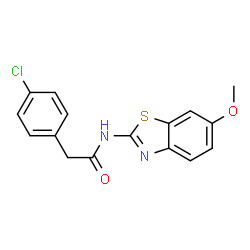 2-(4-Chlorophenyl)-N-(6-methoxy-1,3-benzothiazol-2-yl)acetamide Structure