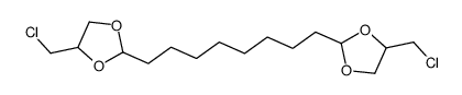 4-(chloromethyl)-2-[8-[4-(chloromethyl)-1,3-dioxolan-2-yl]octyl]-1,3-dioxolane结构式