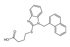 4-[1-(naphthalen-1-ylmethyl)benzimidazol-2-yl]sulfanylbutanoic acid Structure