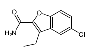 5-Chloro-3-ethylbenzofuran-2-carboxamide结构式