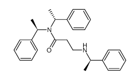 N,N-bis[(1R)-1-phenylethyl]-3-{[(1R)-1-phenylehtyl]amino}propanamide结构式