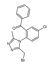2-(3-bromomethyl-5-methyl-[1,2,4]triazol-4-yl)-5-chloro-benzophenone结构式