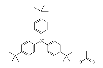 tris(4-tert-butylphenyl)sulfanium,acetate Structure