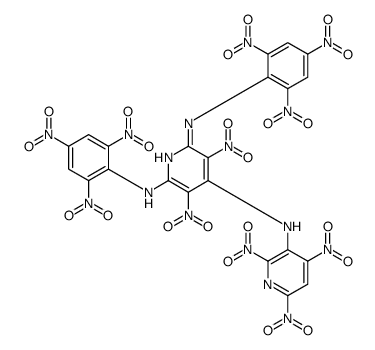 3,5-Dinitro-N2,N6-bis(2,4,6-trinitrophenyl)-N4-(2,4,6-trinitro-3-pyridinyl)-2,4,6-pyridinetriamine结构式