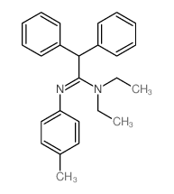 N,N-diethyl-N-(4-methylphenyl)-2,2-diphenyl-ethanimidamide structure