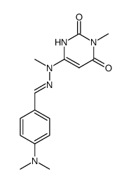 4-dimethylamino-benzaldehyde methyl-(1-methyl-2,6-dioxo-1,2,3,6-tetrahydro-pyrimidin-4-yl)-hydrazone Structure