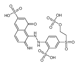 6-amino-4-hydroxy-5-[[2-sulpho-4-[[2-(sulphooxy)ethyl]sulphonyl]phenyl]azo]naphthalene-2-sulphonic acid结构式