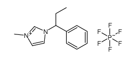 1-methyl-3-(1-phenylpropyl)imidazol-1-ium,hexafluorophosphate Structure