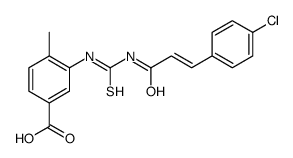 3-[3-(4-chlorophenyl)prop-2-enoylcarbamothioylamino]-4-methylbenzoic acid Structure