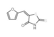 (5E)-5-(2-furylmethylidene)-2-sulfanylidene-thiazolidin-4-one结构式