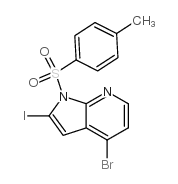 4-Bromo-2-iodo-1-tosyl-1H-pyrrolo[2,3-b]pyridine structure