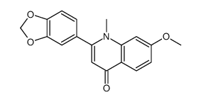 2-benzo[1,3]dioxol-5-yl-7-methoxy-1-methyl-quinolin-4-one Structure