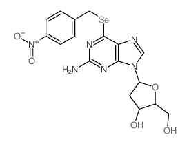 Guanosine,2'-deoxy-6-Se-[(4-nitrophenyl)methyl]-6-seleno- (9CI) picture