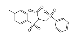 1-Nitro-1-(p-tolylsulfonyl)-2-(phenylsulfonyl)-ethan Structure