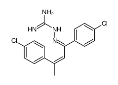 2-[1,3-bis(4-chlorophenyl)but-2-enylideneamino]guanidine Structure