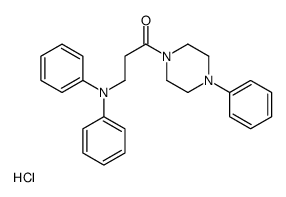 3-(N-phenylanilino)-1-(4-phenylpiperazin-1-yl)propan-1-one,hydrochloride结构式