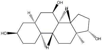 5β-Androstane-3α,7α,17β-triol Structure