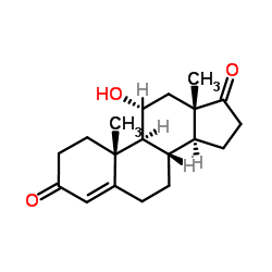 11β-Hydroxy-4-androsten-3,17-dione Structure