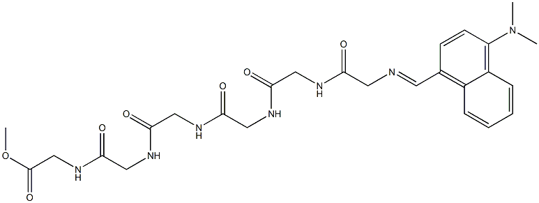 N-[[4-(Dimethylamino)-1-naphtyl]methylene]-Gly-Gly-Gly-Gly-Gly-Gly-OMe结构式