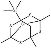 1,5,7-Trimethyl-3-(trimethylsilyl)-2,4,6,8,9-pentathiaadamantane结构式