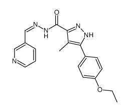 3-(4-ethoxyphenyl)-4-methyl-N-[(E)-pyridin-3-ylmethylideneamino]-1H-pyrazole-5-carboxamide Structure