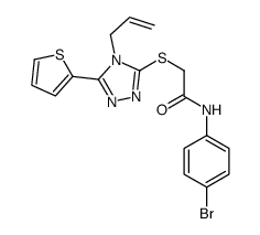 N-(4-bromophenyl)-2-[(4-prop-2-enyl-5-thiophen-2-yl-1,2,4-triazol-3-yl)sulfanyl]acetamide Structure