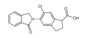 6-chloro-5-(1-oxo-1,3-dihydro-isoindol-2-yl)-indan-1-carboxylic acid结构式