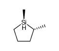 trans-1,2-dimethyl-1-silacyclopentane Structure