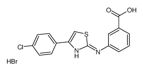 3-[[4-(4-chlorophenyl)-1,3-thiazol-2-yl]amino]benzoic acid,hydrobromide结构式