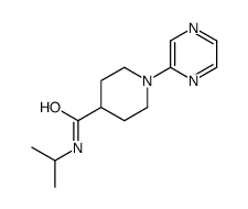 4-Piperidinecarboxamide,N-(1-methylethyl)-1-pyrazinyl-(9CI) structure