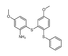 5-methoxy-2-(5-methoxy-2-phenylsulfanylphenyl)sulfanylaniline Structure