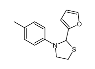 2-(furan-2-yl)-3-(4-methylphenyl)-1,3-thiazolidine Structure