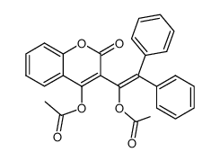 3-(1-Acetoxy-2,2-diphenylvinyl)-4-acetoxy-cumarin结构式