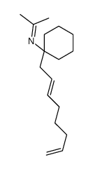 N-(1-octa-2,7-dienylcyclohexyl)propan-2-imine结构式