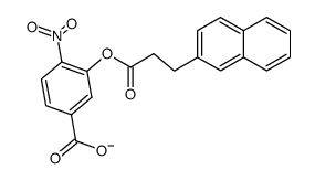 3-((3-(naphthalen-2-yl)propanoyl)oxy)-4-nitrobenzoate结构式