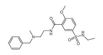 N-[2-(N'-benzyl-N'-methylamino)ethyl]-6-methoxy-3-ethylaminosulfonylbenzamide Structure