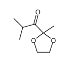 2-methyl-1-(2-methyl-1,3-dioxolan-2-yl)propan-1-one Structure