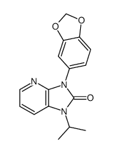 3-benzo[1,3]dioxol-5-yl-1-isopropyl-1,3-dihydro-imidazo[4,5-b]pyridin-2-one结构式