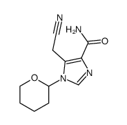 5-cyanomethyl-1-tetrahydropyran-2-yl-1H-imidazole-4-carboxylic acid amide结构式