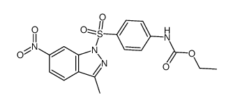 [4-(3-methyl-6-nitro-indazole-1-sulfonyl)-phenyl]-carbamic acid ethyl ester Structure