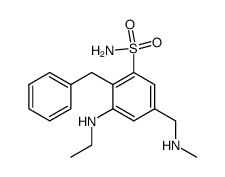 2-Benzyl-3-ethylamino-5-methylaminomethyl-benzenesulfonamide结构式