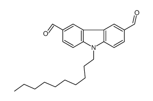 9-decylcarbazole-3,6-dicarbaldehyde结构式
