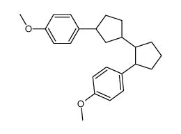 1-methoxy-4-[2-[3-(4-methoxyphenyl)cyclopentyl]cyclopentyl]benzene结构式